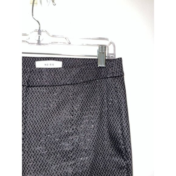 Reiss Black Textured Wool Blend Slim-Fit Skinny Jeans Women's Size 6 - Picture 4 of 10